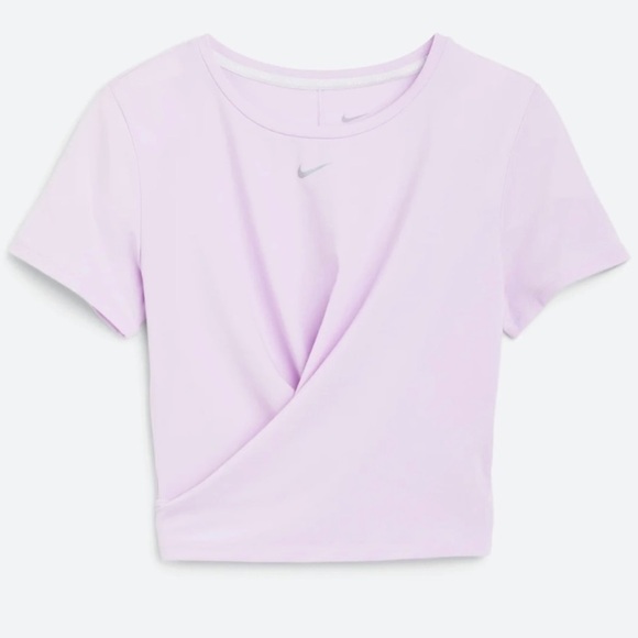 Nwt Nike Dri-FIT One Luxe Twist Standard Fit Short-Sleeve Top Size 1X Purple - Picture 2 of 16